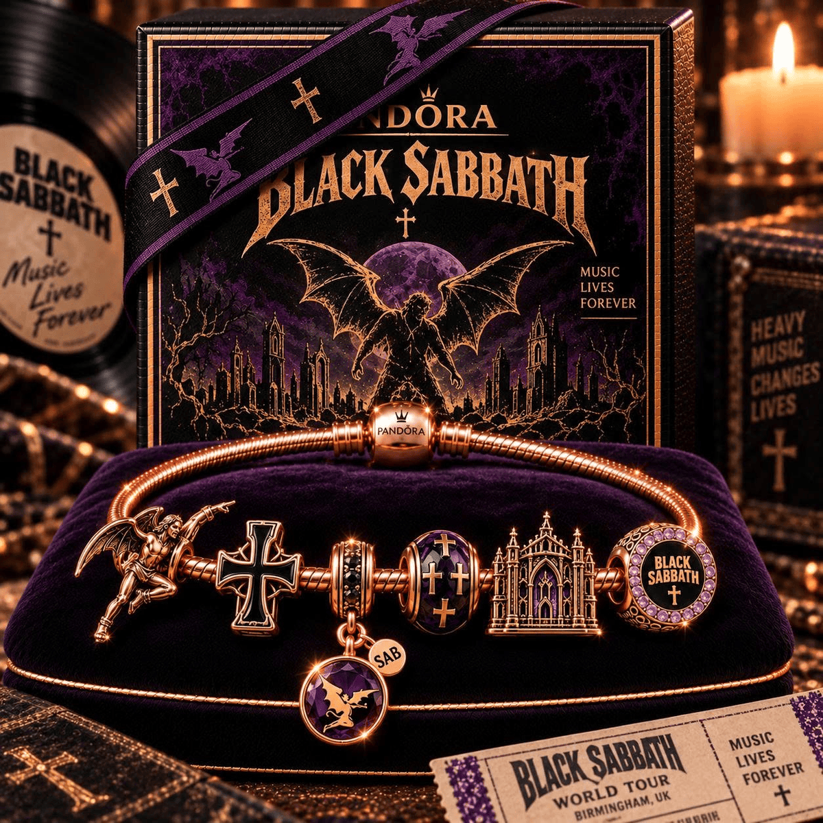 BLST Gold Charm Bracelet Set NHVH