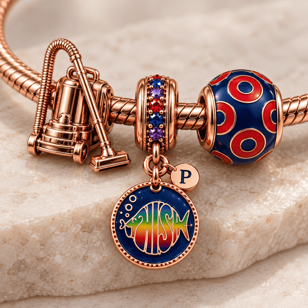 PIH Gold Charm Bracelet Set NHVH
