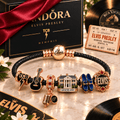 ELV Braided Leather Charm Bracelet Set NHVH