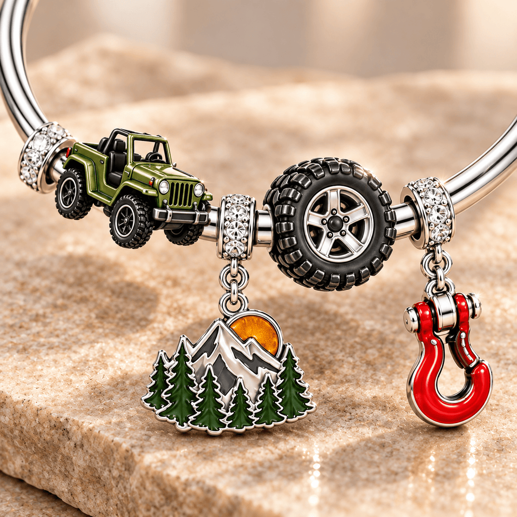 JEP Silver Charm Bracelet Set TMH