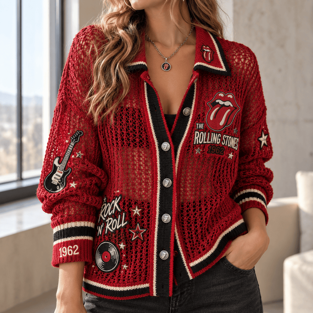 RLST Women’s Open-Knit Cardigan DNBN