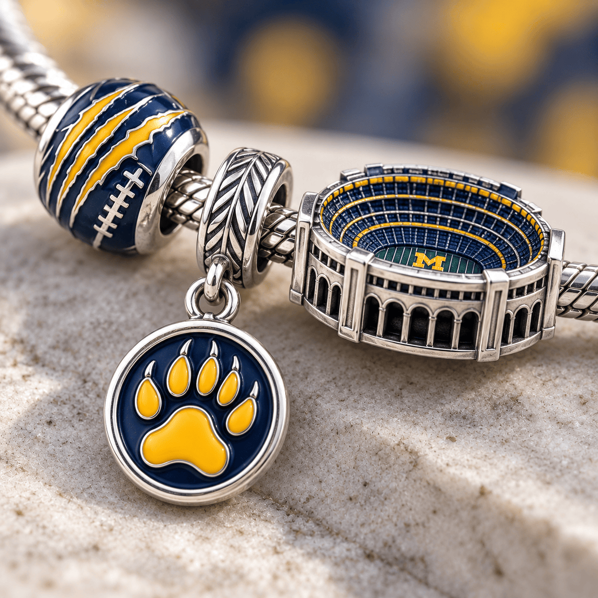 MWR Silver Charm Bracelet Set HQH