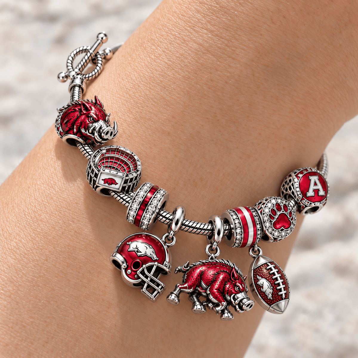 AKR Silver Charm Bracelet Set NTTB
